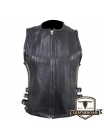 gilet pelle donna