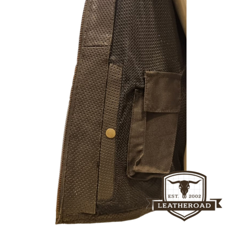 Gilet in pelle traforata artigianale 