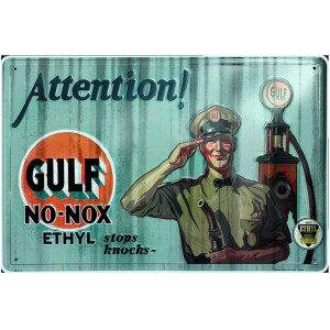 Attention! Gulf No-Nox Ethyl Gasoline