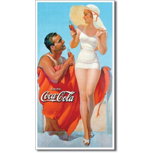 COCA COLA COKE - MAN & WOMAN AT THE BEACH