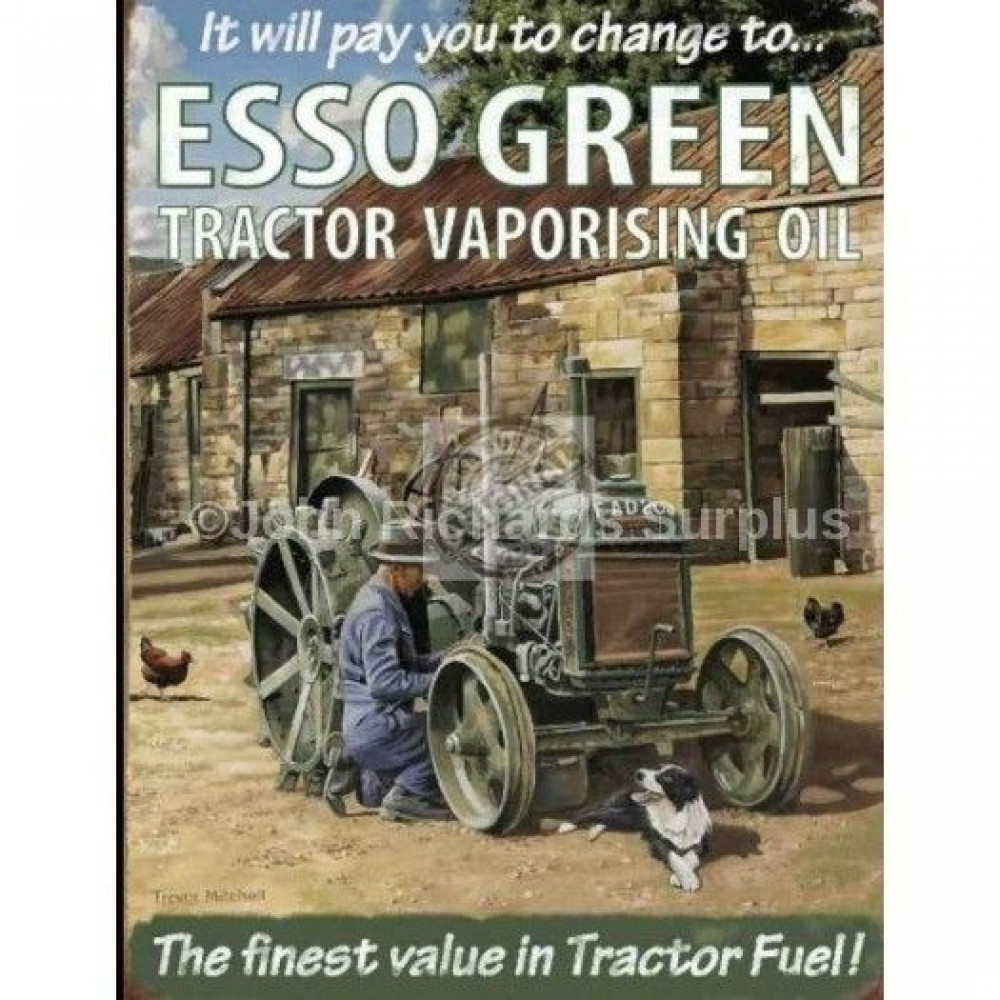 Esso Green Tractor Vaporising Oil.