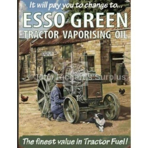 Esso Green Tractor Vaporising Oil.