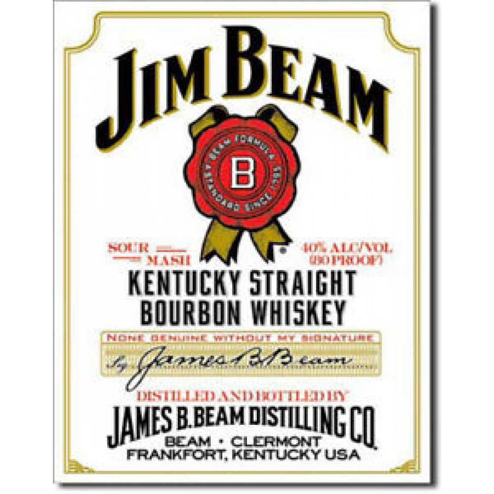 Jim Beam White Label Kentucky Straight Bourbon Whiskey