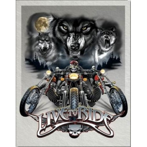 LIVE TO RIDE WOLVES