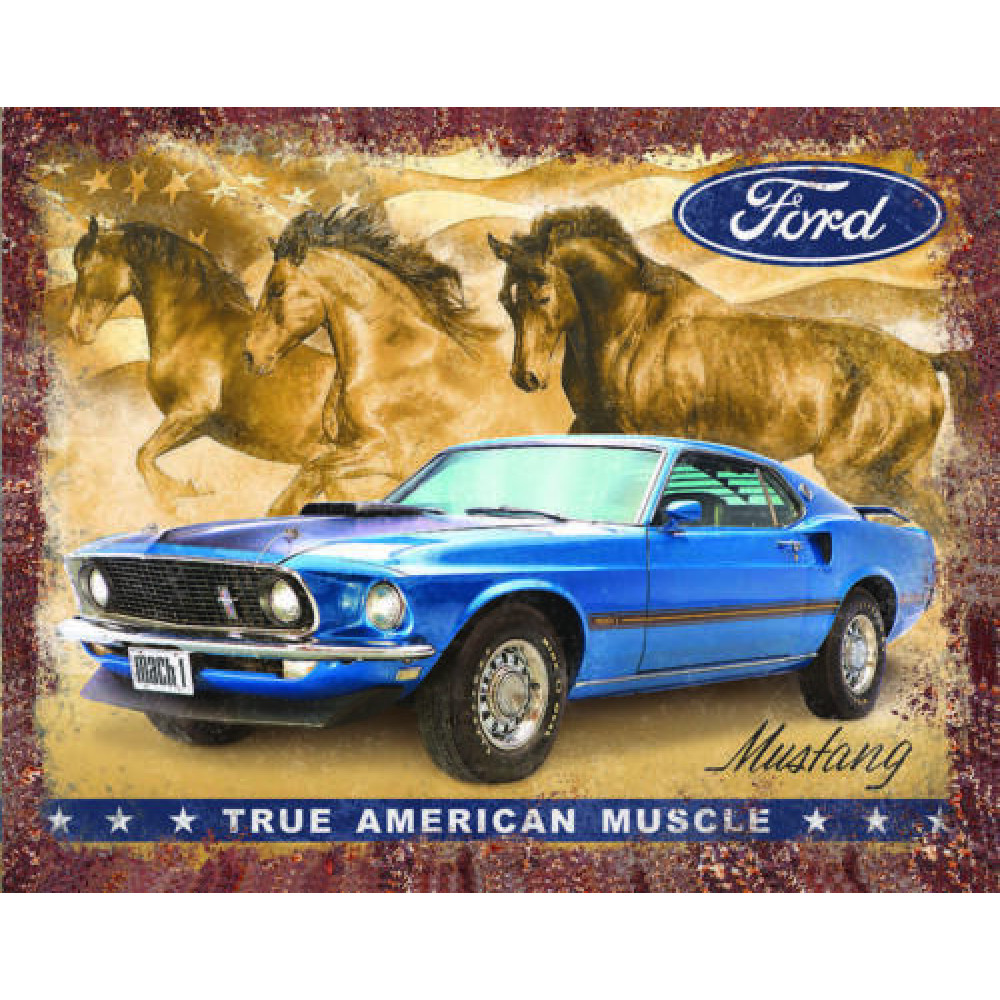 Mustang Flag True American Muscle