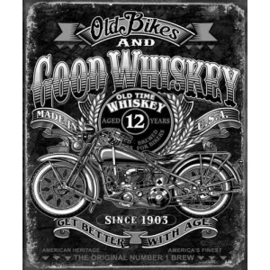 Old Bikes Good Whiskey Motorcycle Harley Service USA