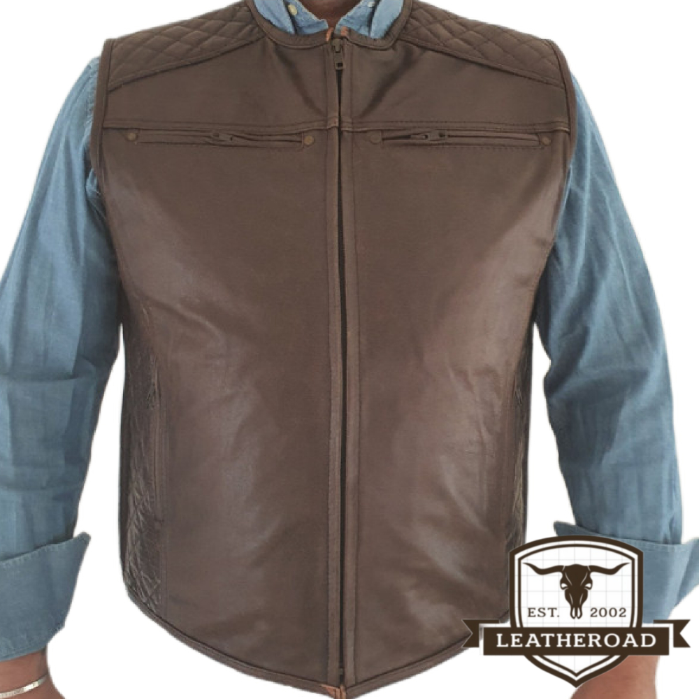 Gilet in pelle artigianale