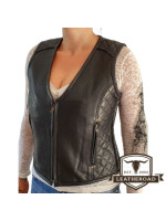 gilet pelle donna